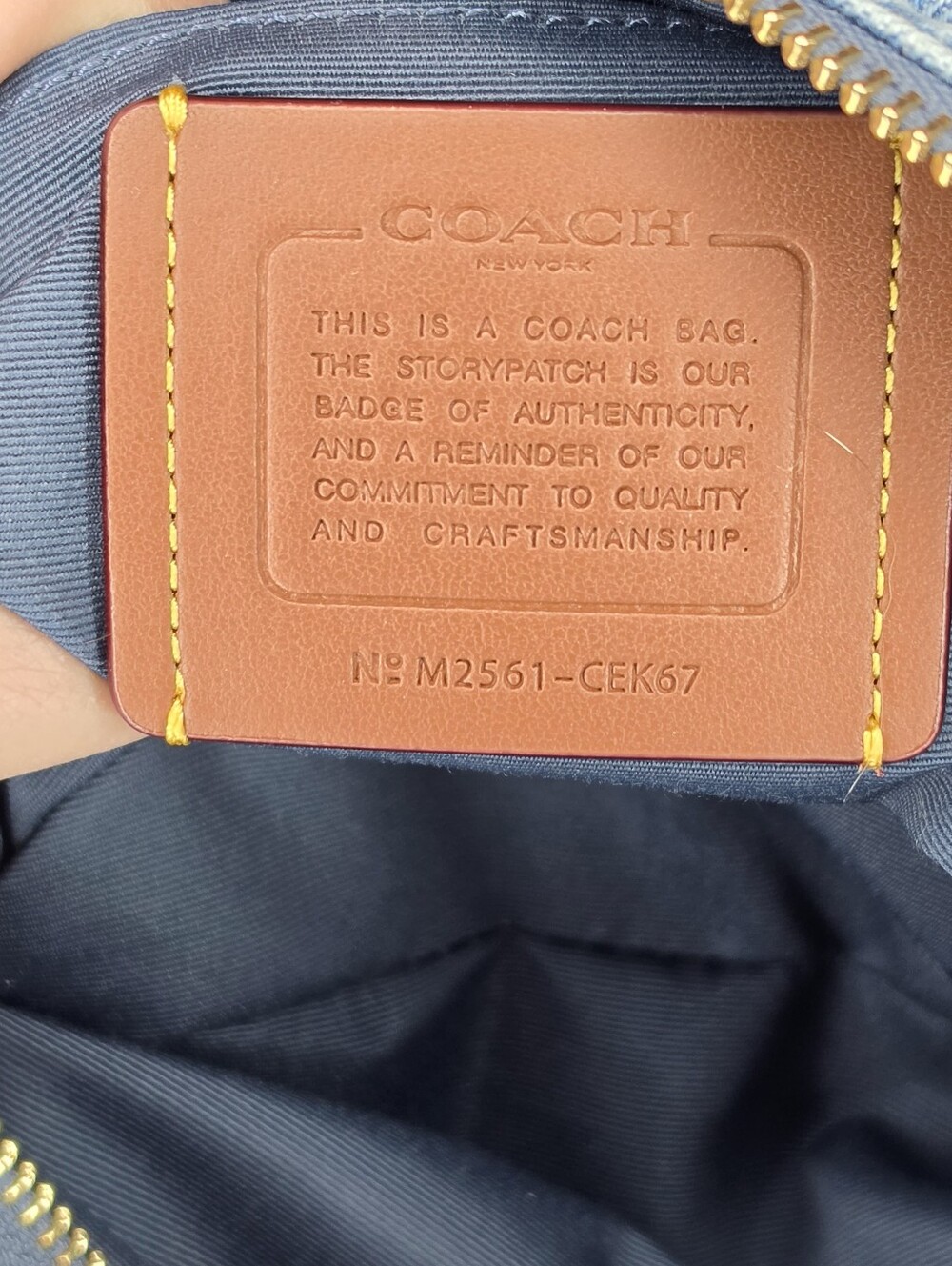 COACH DENIM CAREY BAG CEK67 - Picture 10 of 10
